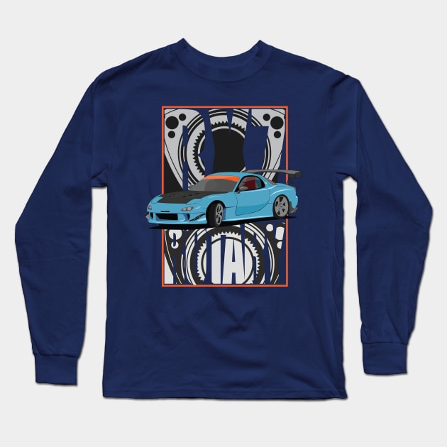 Rotary Engine Long Sleeve T-Shirt by HappyInk